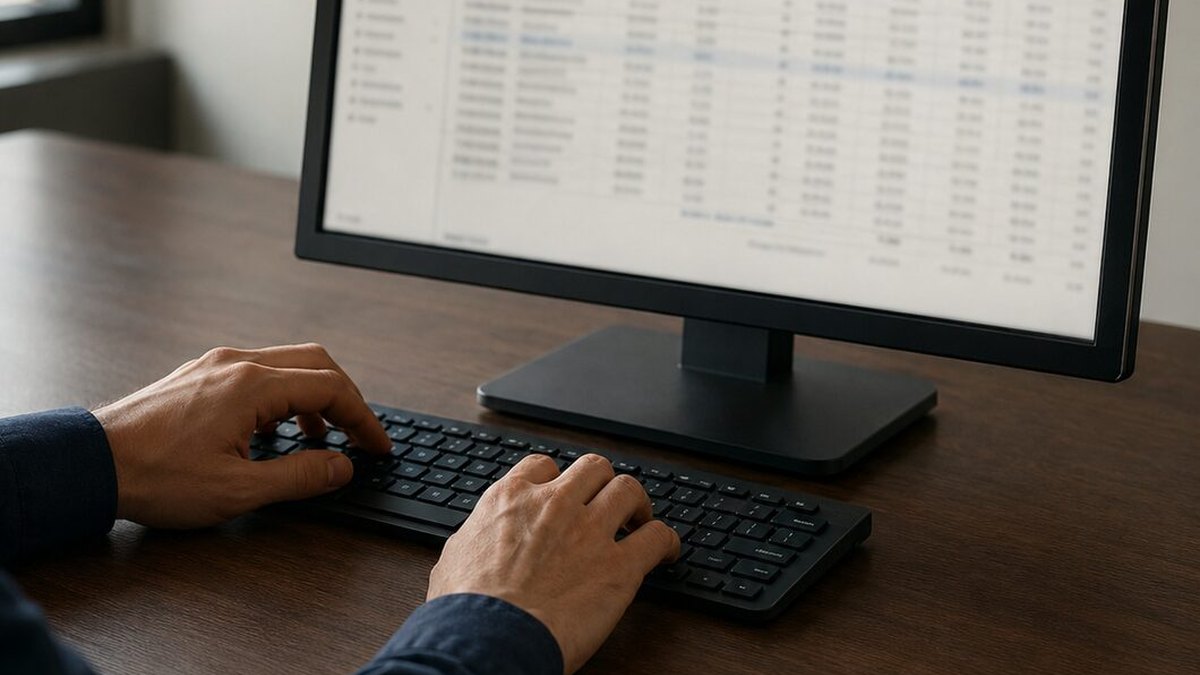 ERP sisteminde finans kayıtlarını işleyen kullanıcı